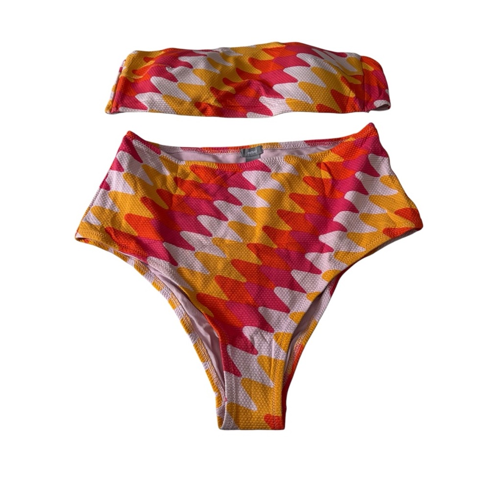 2 Peice Strapless/ high waisted bikini set aerie